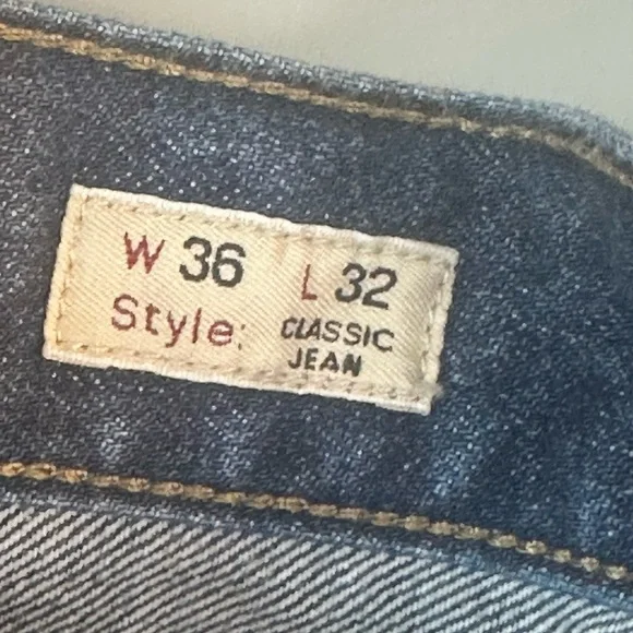 NEW J. Crew Classic Straight Leg Dark Wash Cotton Jeans, Size 36W/32L